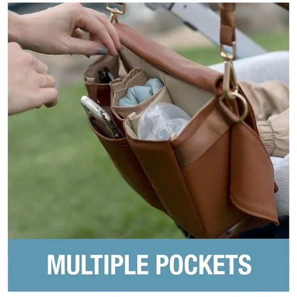 CleverMade Crossbody Black Diaper Bag Tote or Hip Pack or Stroller Organizer - Picture 6 of 6